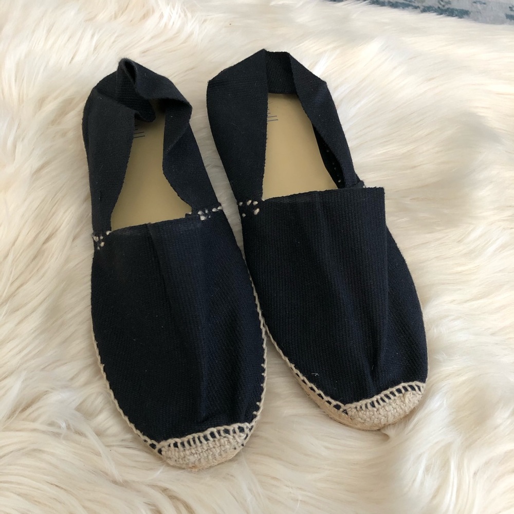 J Jill black canvas slip on espadrilles size 9.5